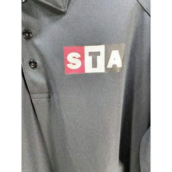 STA Nike Polo Shirt Adult XL Black Short Sleeve DRI-FIT Button Golfer Mens - Picture 4 of 9